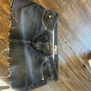 Carhartt Women's Dark Blue Denim Shorts